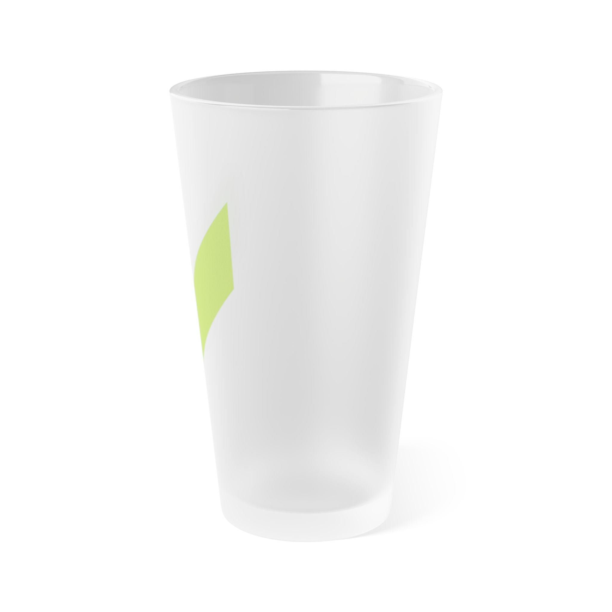 VA Frosted Pint Glass with Modern Design, 16oz