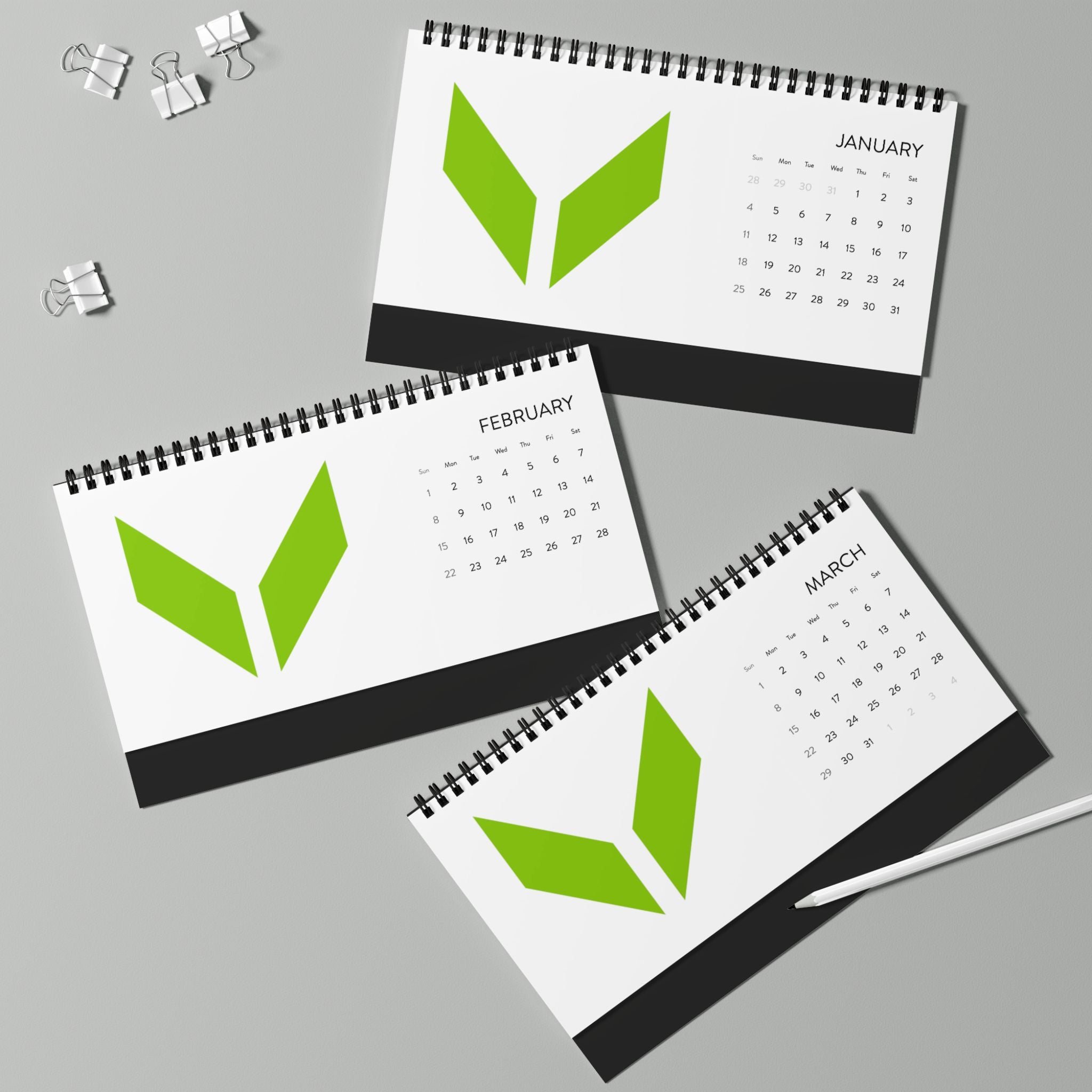 VA Stylish Desk Calendar 2025
