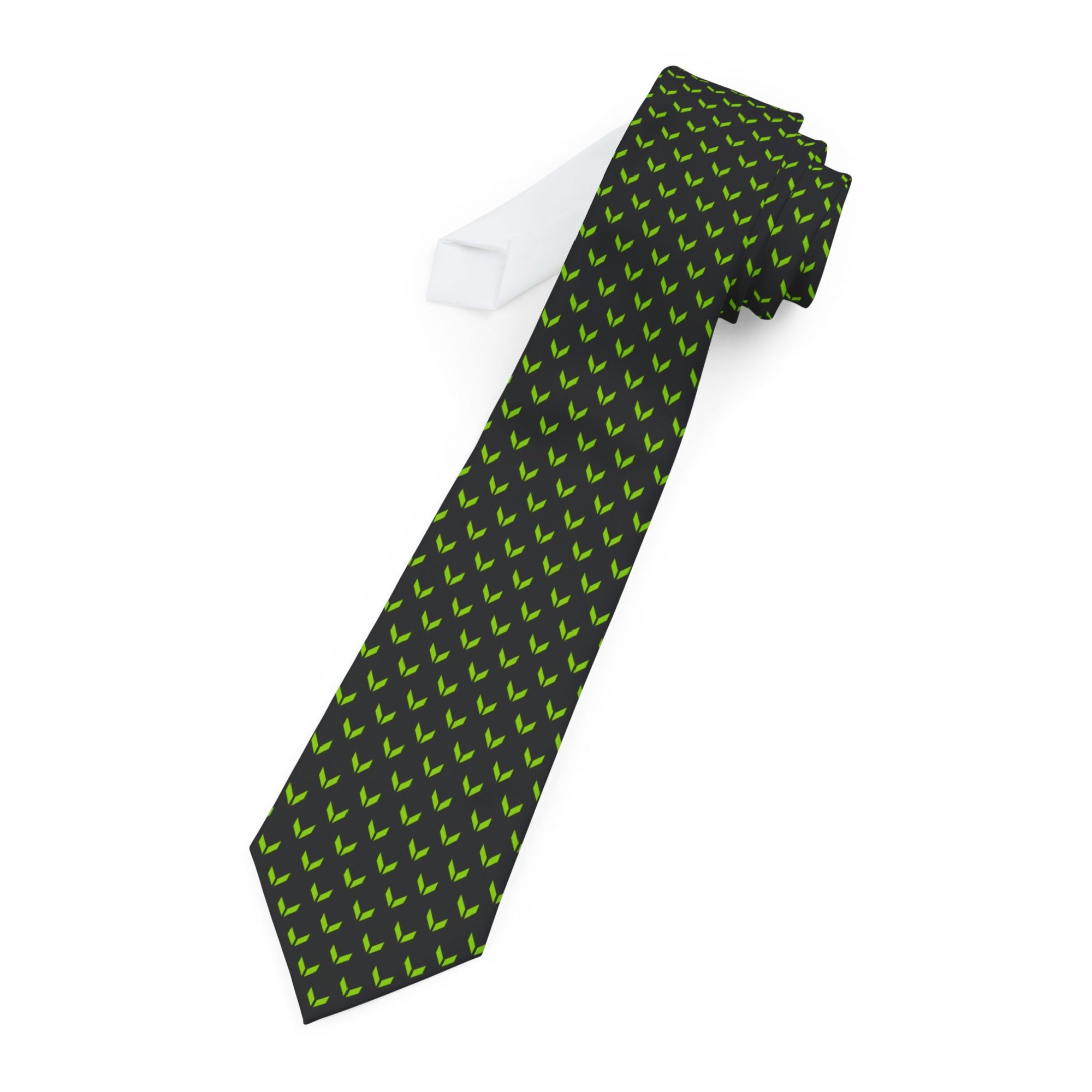 Vaughan Necktie with Green Pattern