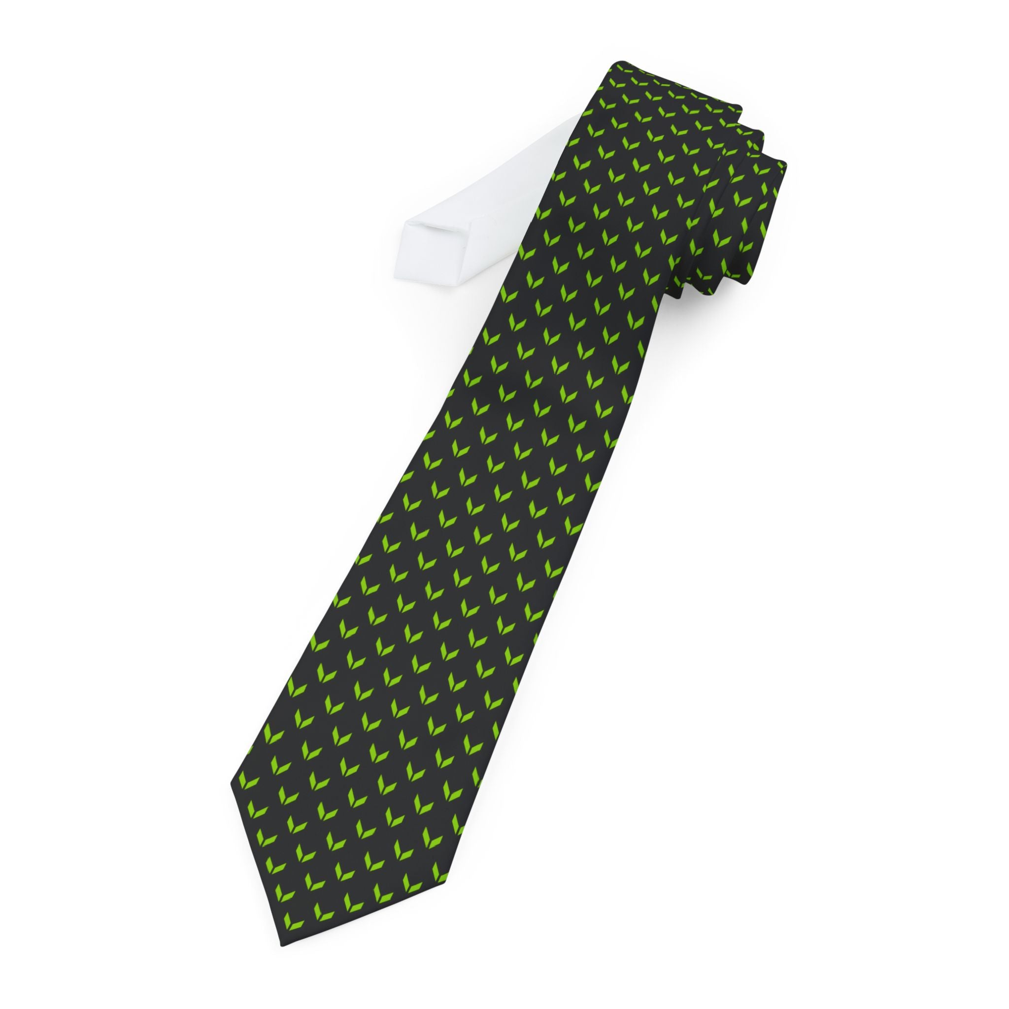 Vaughan Necktie with Green Pattern