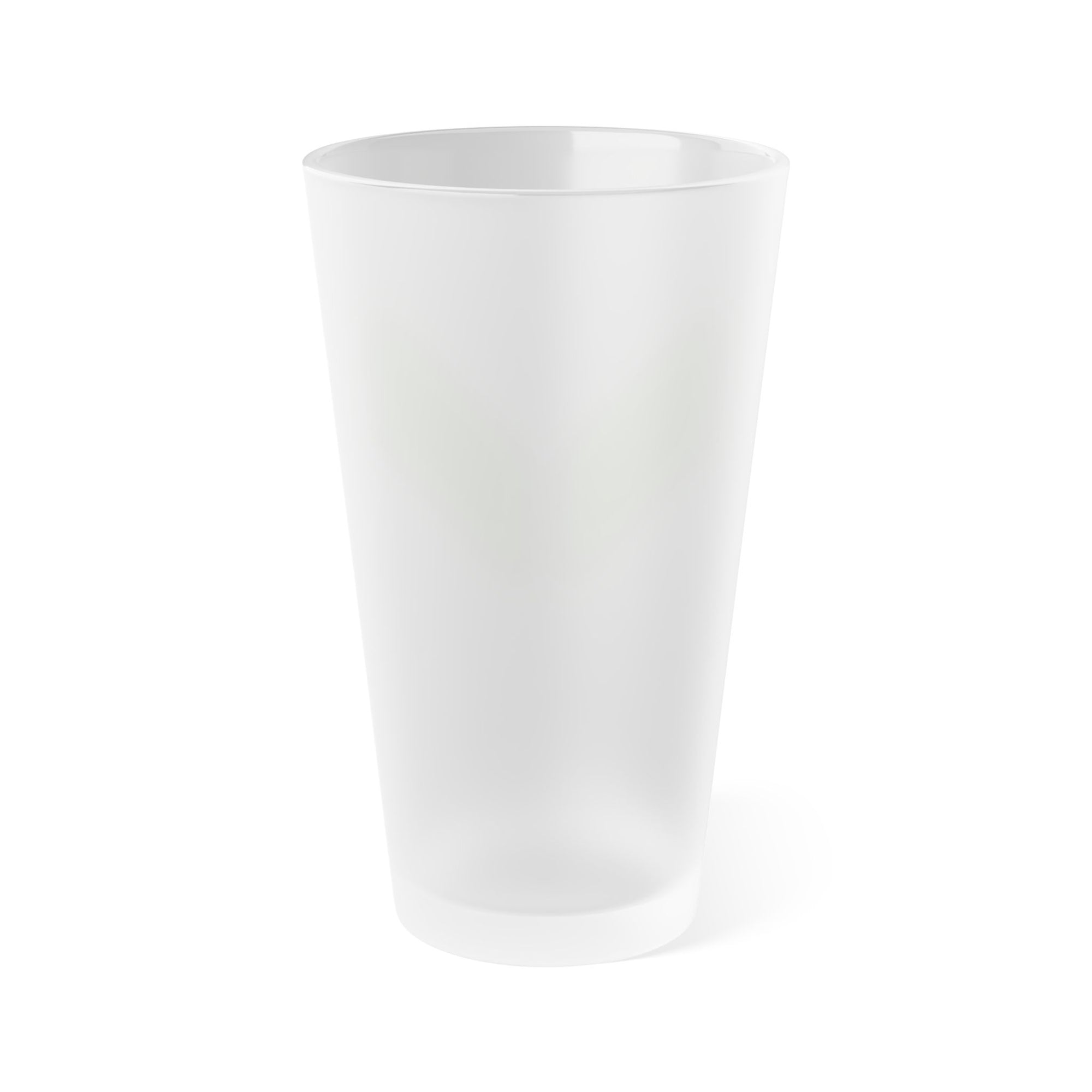 VA Frosted Pint Glass with Modern Design, 16oz