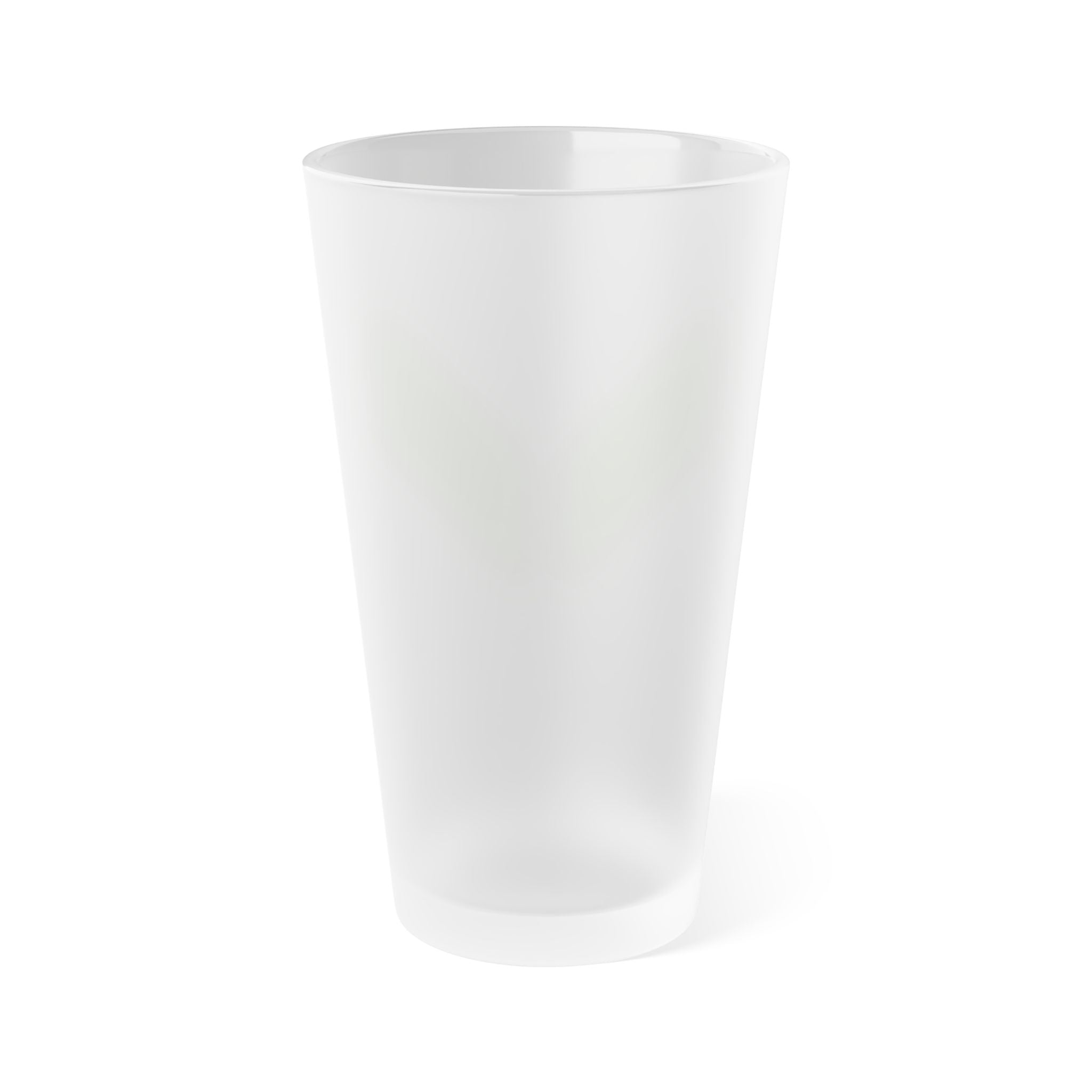 VA Frosted Pint Glass with Modern Design, 16oz