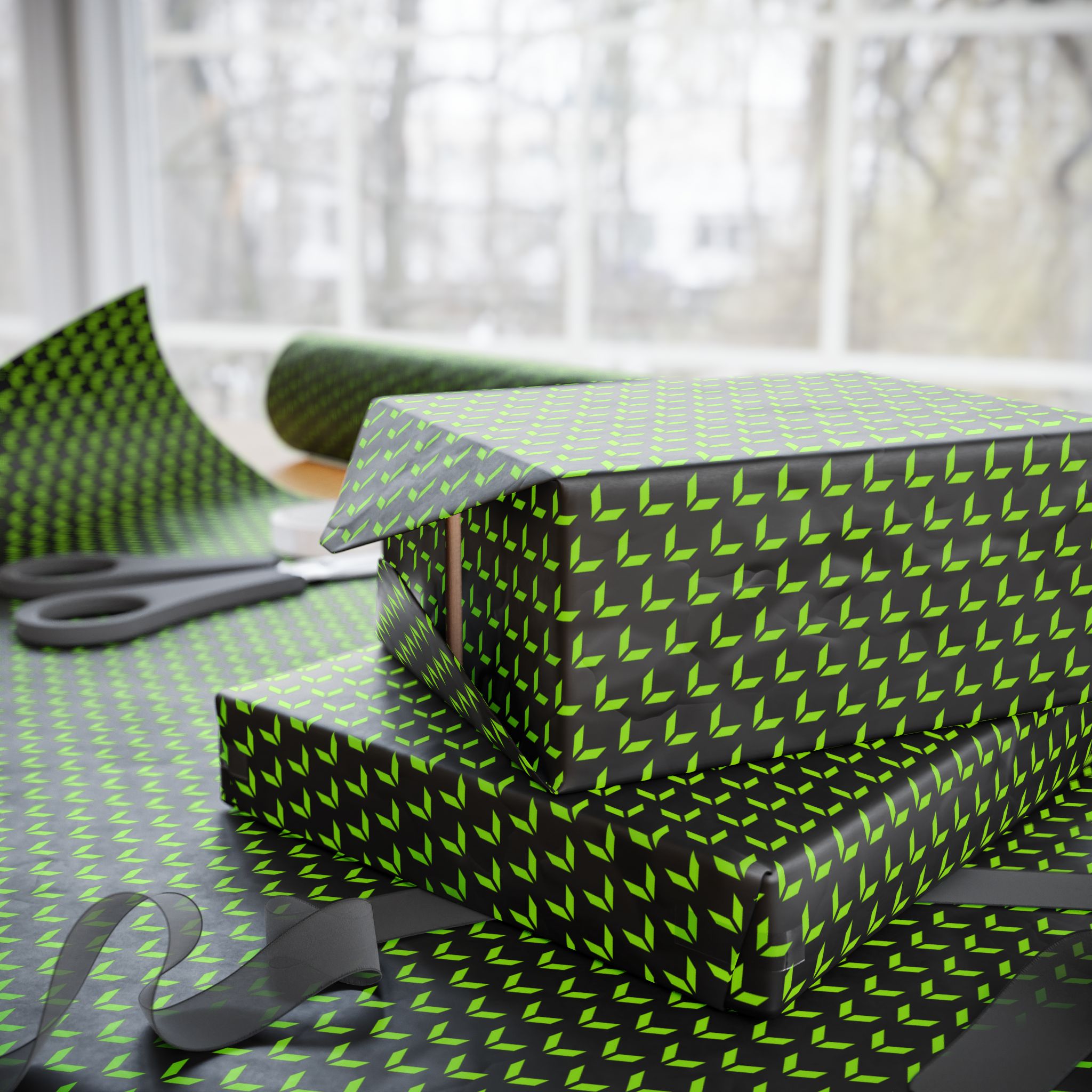 Vaughan Modern Geometric Wrapping Paper