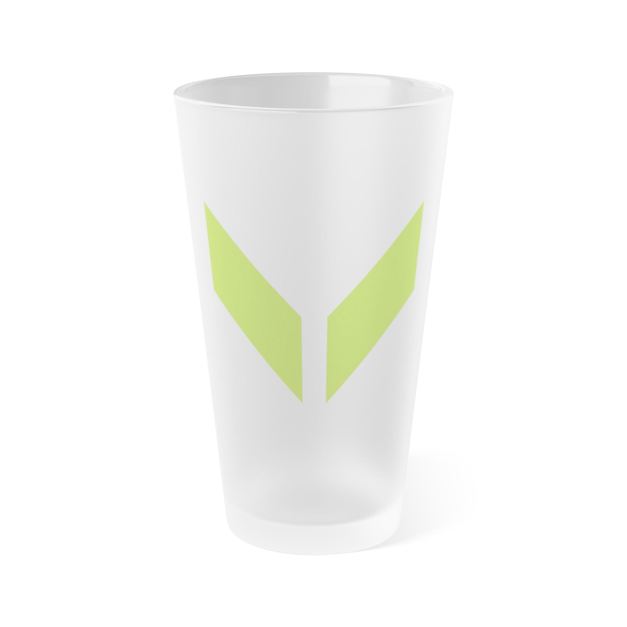 VA Frosted Pint Glass with Modern Design, 16oz