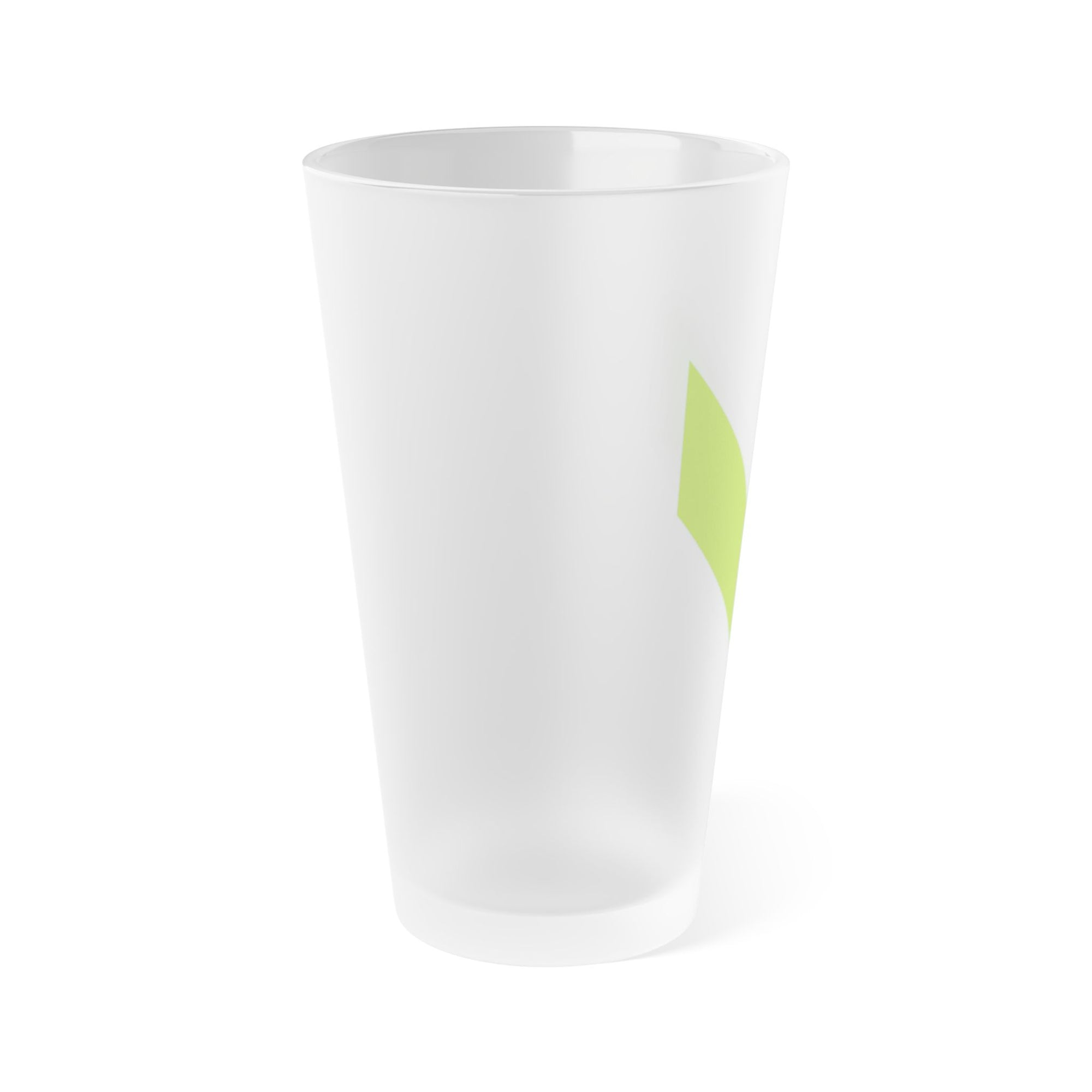 VA Frosted Pint Glass with Modern Design, 16oz