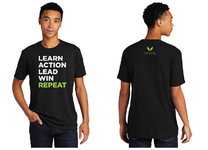 Motivational Long-Sleeve T-Shirt – “Learn, Action, Lead, Win, Repeat”